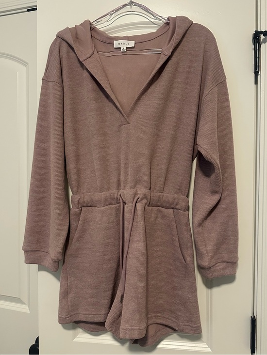 Mable Pants - NWOT Mable Mauve Hooded One-Piece Romper
